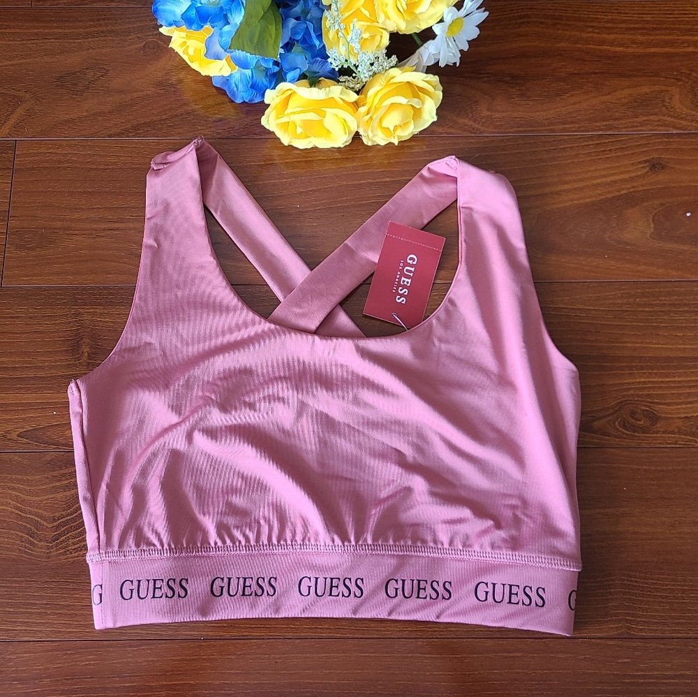 Guess Pink Sports Bra Medium or Large